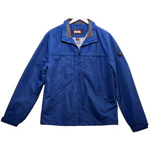Michael Kors Men's Quick Dry Full Zip Windbreaker Jacket Coat Blue Size Medium
